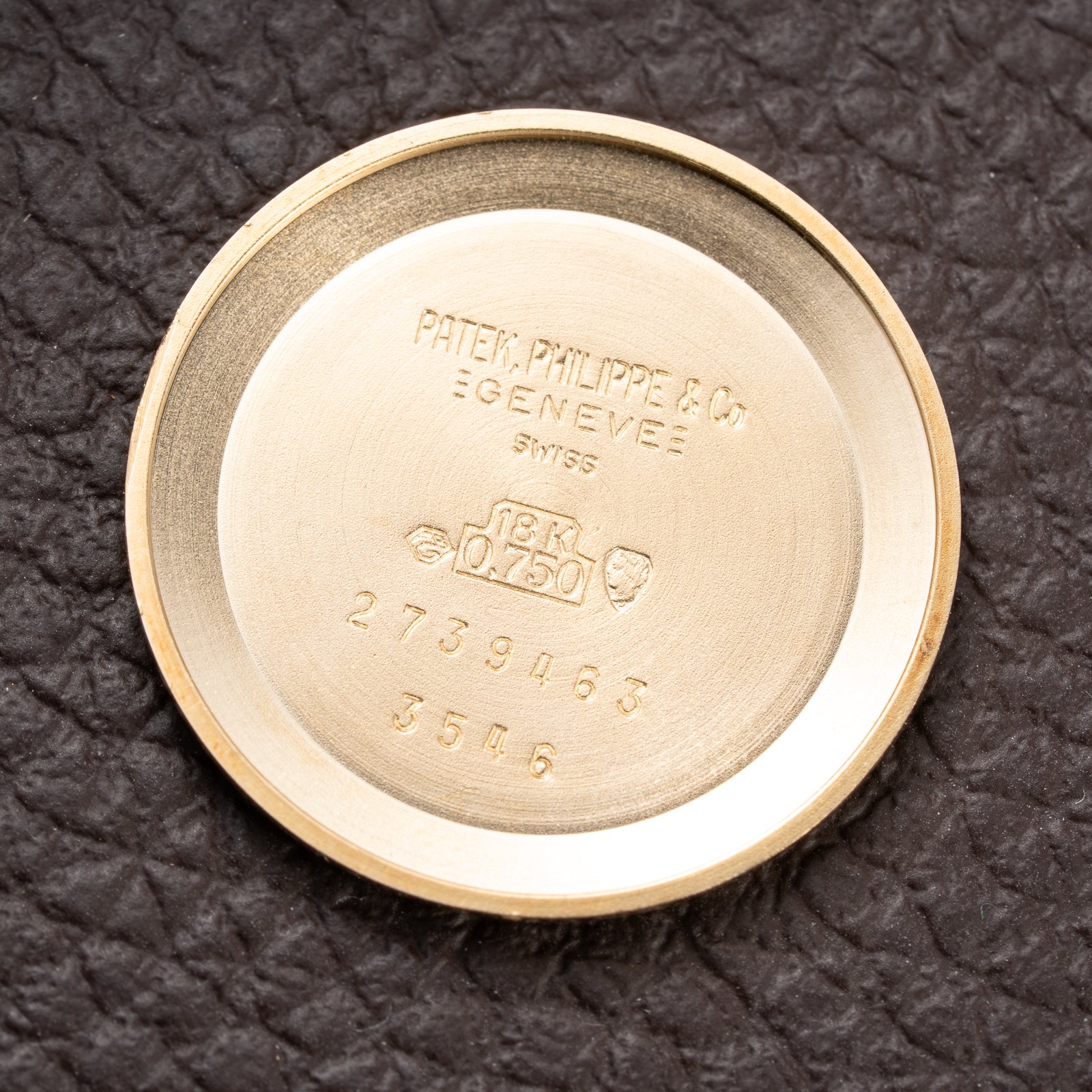 Patek Philippe Ellipse Champagne Textured Roman Dial 18K Yellow Gold Ref 3546 from 1970s