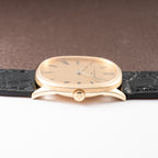 Patek Philippe Ellipse Champagne Textured Roman Dial 18K Yellow Gold Ref 3546 from 1970s