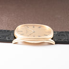 Patek Philippe Ellipse Champagne Textured Roman Dial 18K Yellow Gold Ref 3546 from 1970s