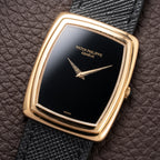 Patek Philippe Ellipse Onyx Black Dial 18k Yellow Gold Ref. 3632 from 1980s