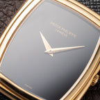 Patek Philippe Ellipse Onyx Black Dial 18k Yellow Gold Ref. 3632 from 1980s