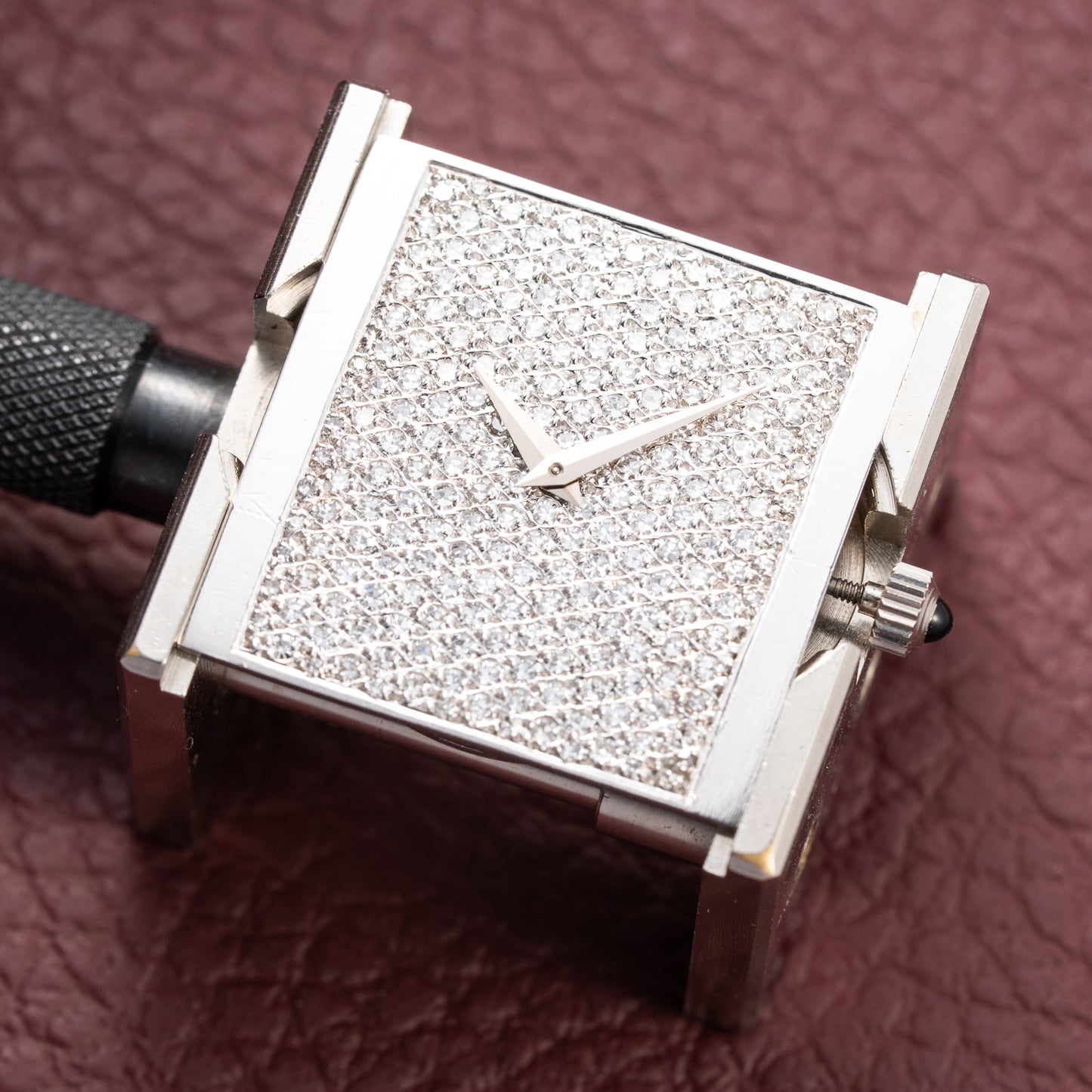 Patek Philippe Gondolo Haute Joaillerie Diamond Pavé Dial, Case & Bracelet 18k White Gold Ref 3733 From 1970s