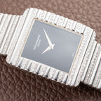 Patek Philippe Gondolo Black Onyx Stone Haute Joaillerie Diamond Case & Bracelet 18k White Gold Ref 3733 From 1970s