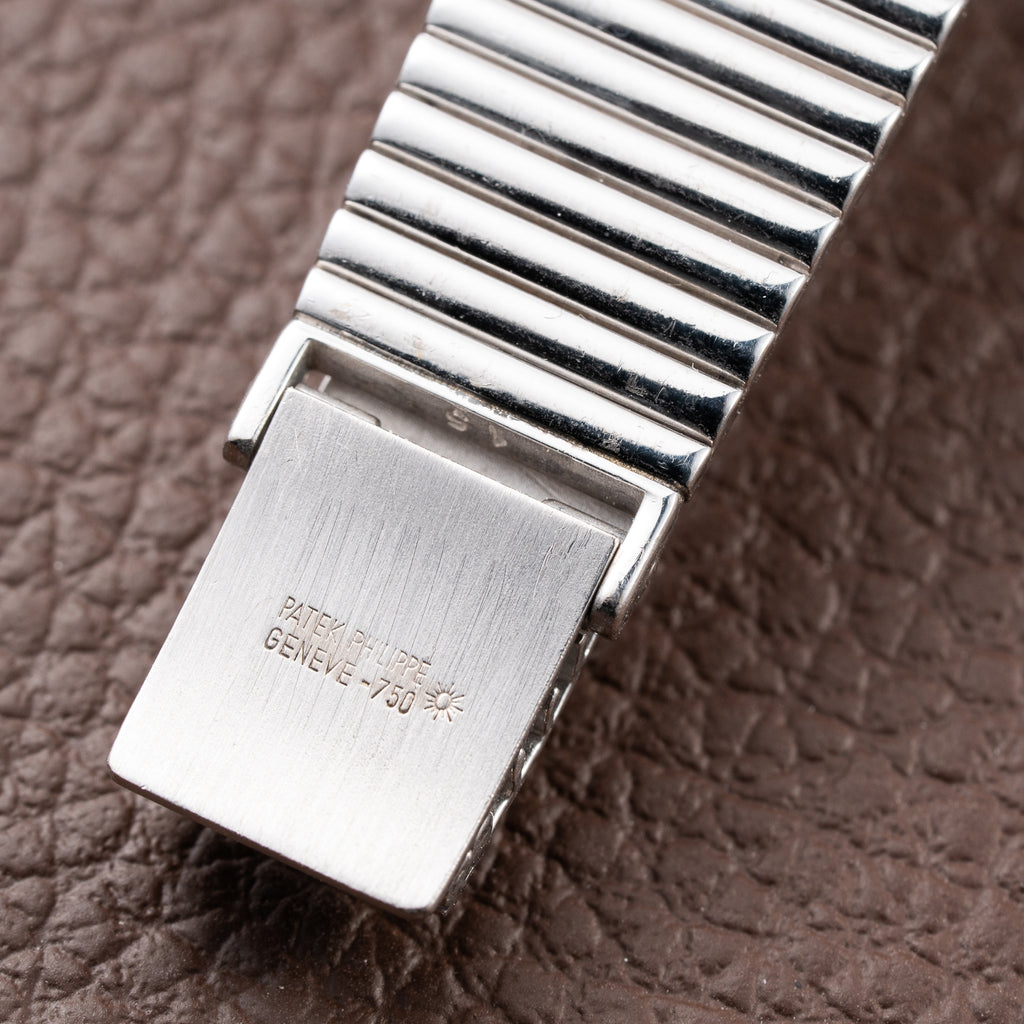 Patek Philippe Gondolo Black Onyx Stone Haute Joaillerie Diamond Case & Bracelet 18k White Gold Ref 3733 From 1970s