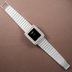 Patek Philippe Gondolo Black Onyx Stone Haute Joaillerie Diamond Case & Bracelet 18k White Gold Ref 3733 From 1970s