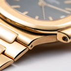 Patek Philippe Nautilus Blue Sigma Dial 18K Yellow Gold Patek Philippe Service 2020 Ref 3800 from 1990