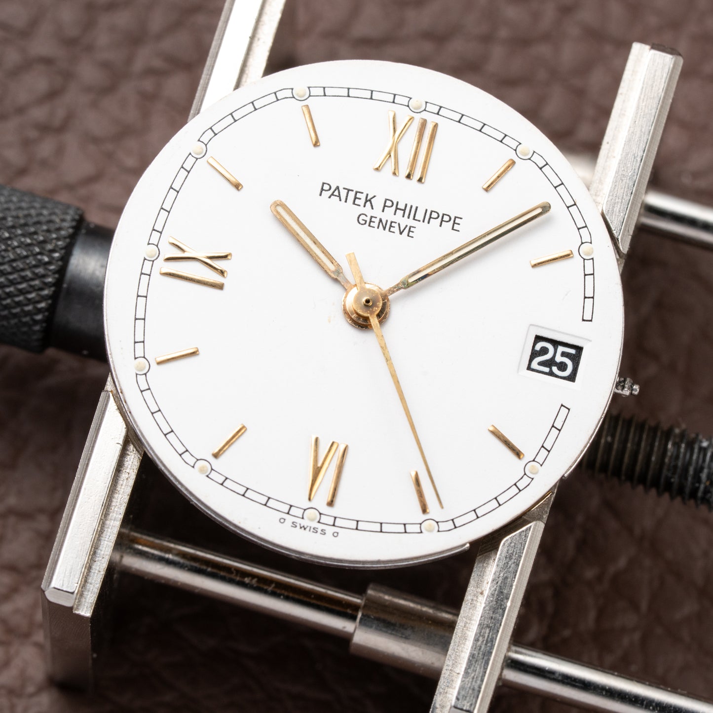 Patek Philippe Nautilus Gold/Steel White Cream Ceramic Sigma Dial Ref 3800 from 1980s