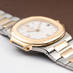 Patek Philippe Nautilus Gold/Steel White Cream Ceramic Sigma Dial Ref 3800 from 1980s
