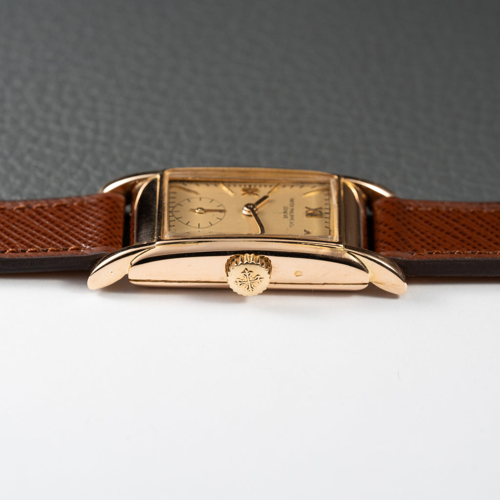 Patek Philippe Rectangular Cal 9'90 French Rose Gold Case from 1939