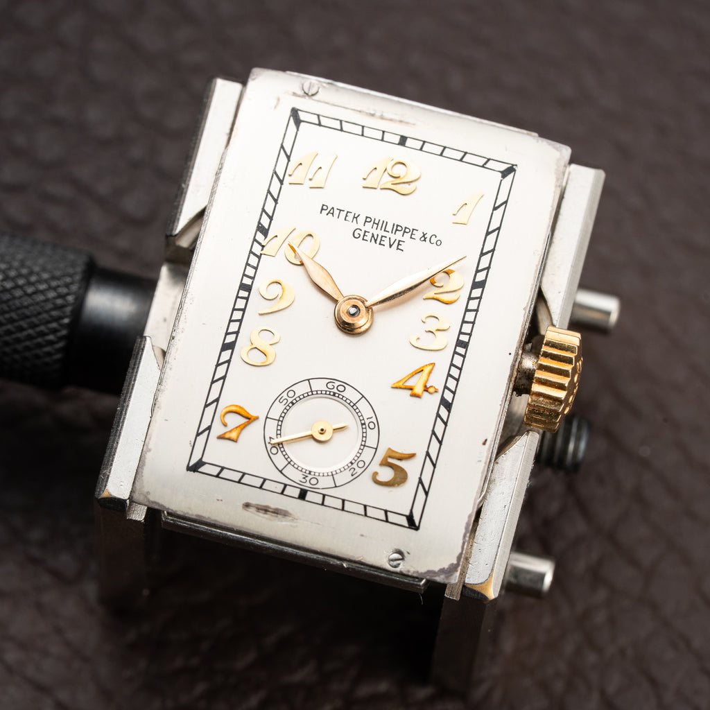 Patek Philippe Tank Oversize “Breguet Numerals” 18K Yellow Gold Ref. 469 from 1937