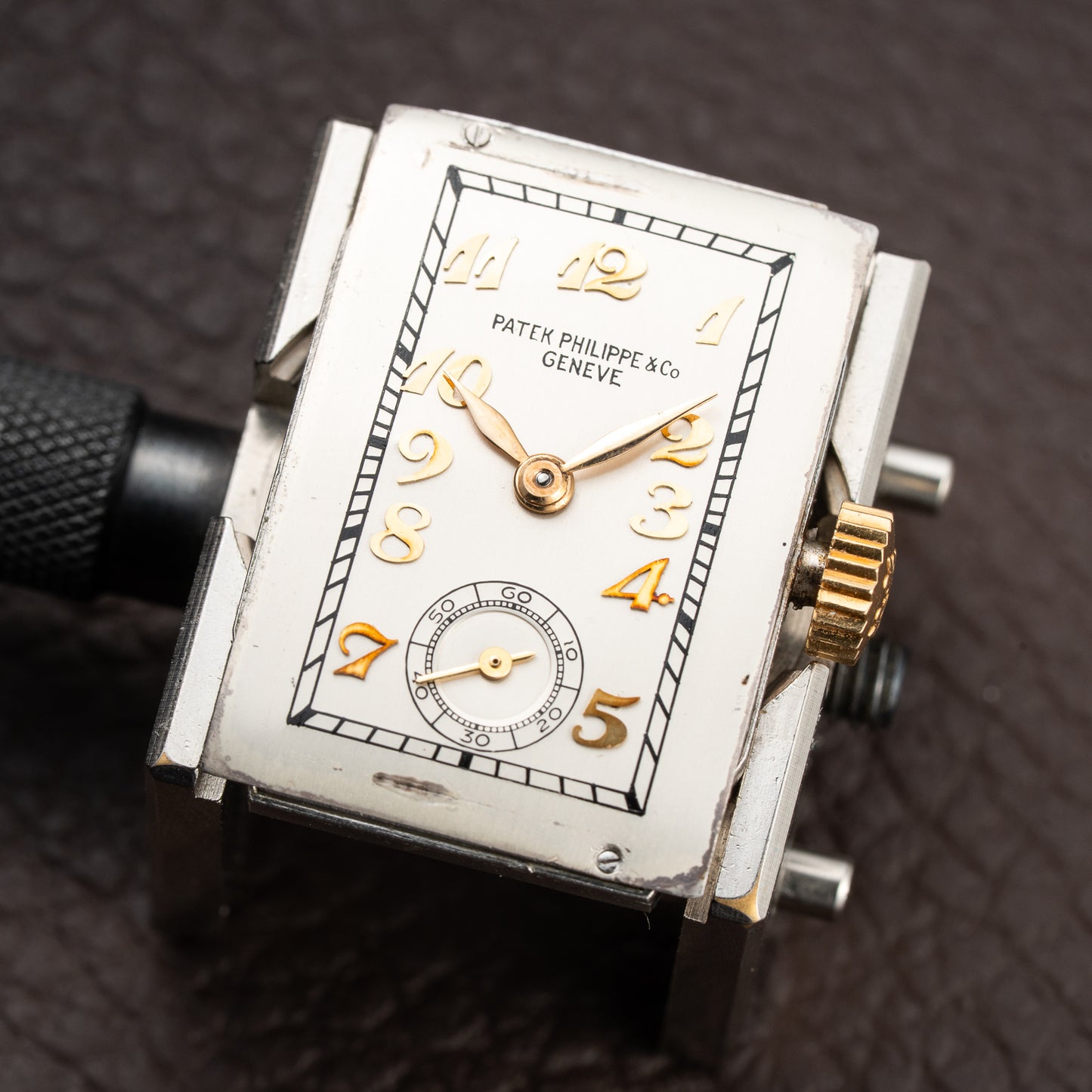 Patek Philippe Tank Oversize “Breguet Numerals” 18K Yellow Gold Ref. 469 from 1937
