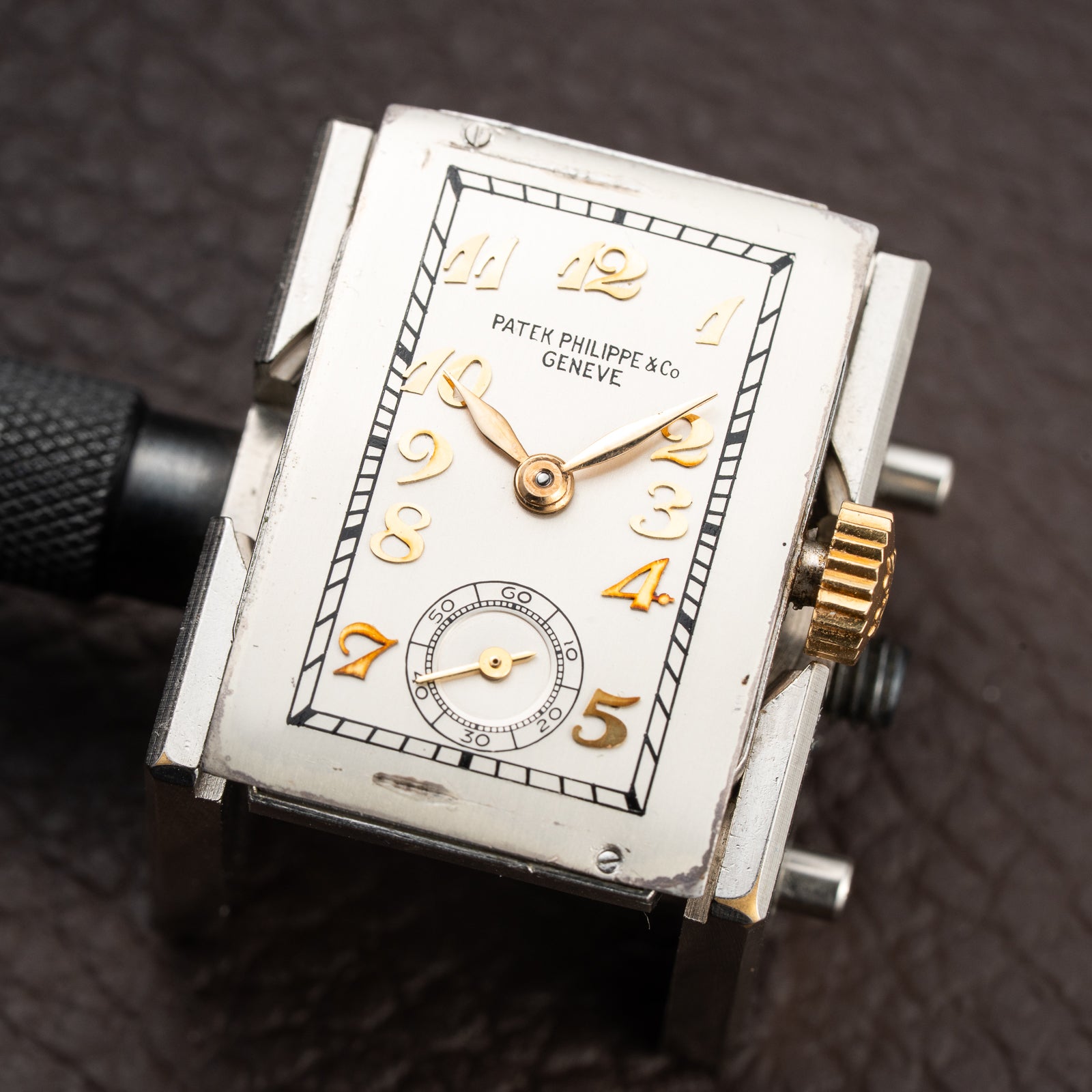 Patek Philippe Tank Oversize “Breguet Numerals” 18K Yellow Gold Ref. 469 from 1937