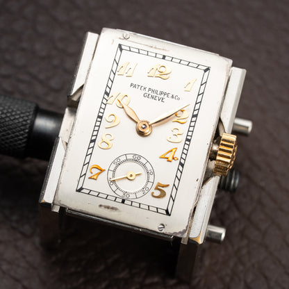 Patek Philippe Tank Oversize “Breguet Numerals” 18K Yellow Gold Ref. 469 from 1937