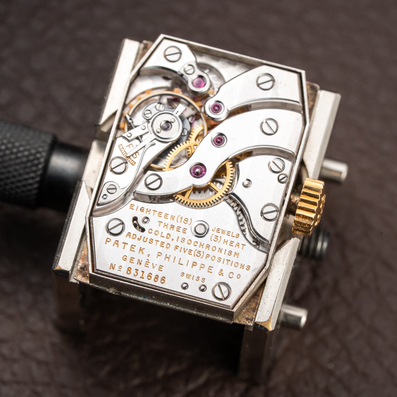 Patek Philippe Tank Oversize “Breguet Numerals” 18K Yellow Gold Ref. 469 from 1937