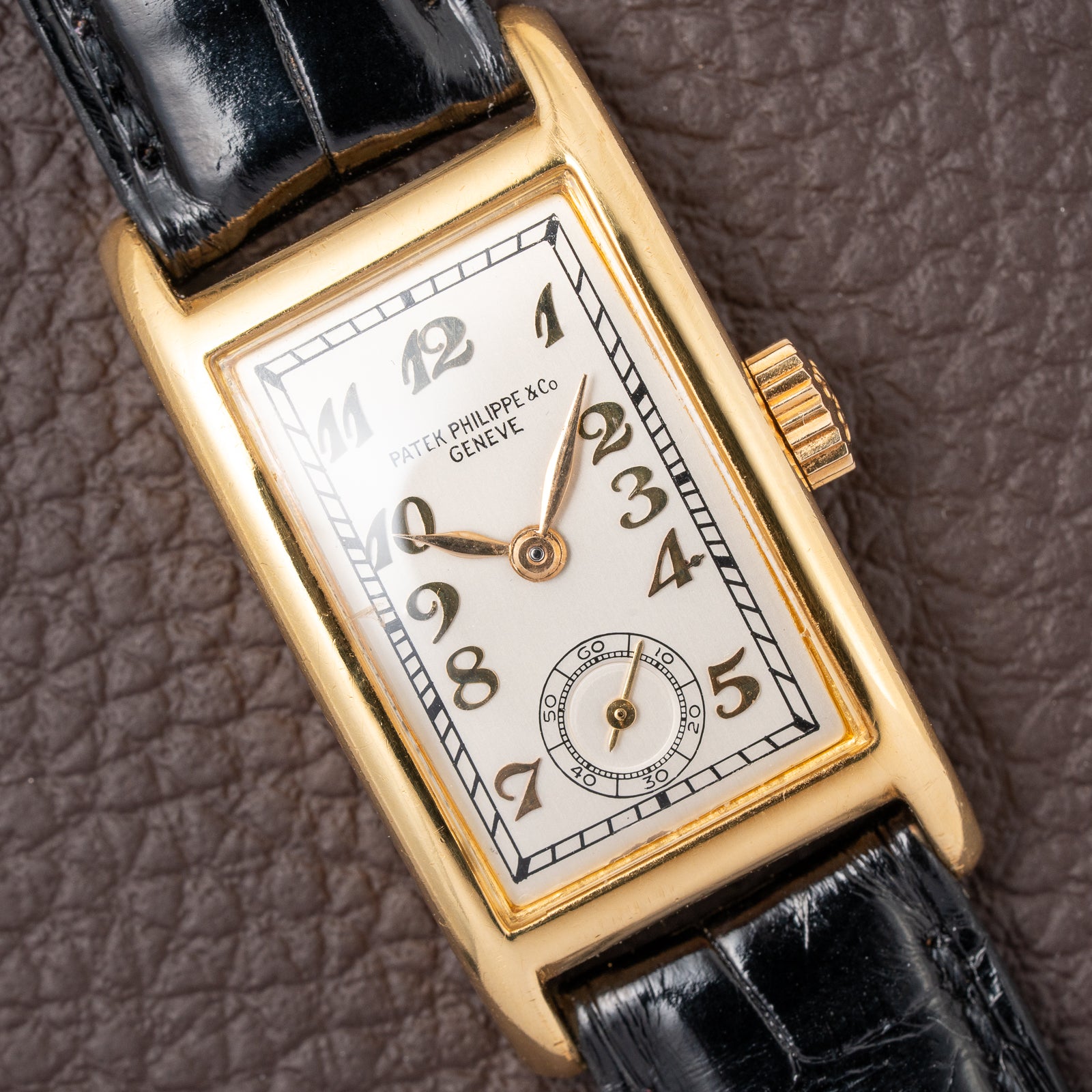 Patek Philippe Tank Oversize “Breguet Numerals” 18K Yellow Gold Ref. 469 from 1937