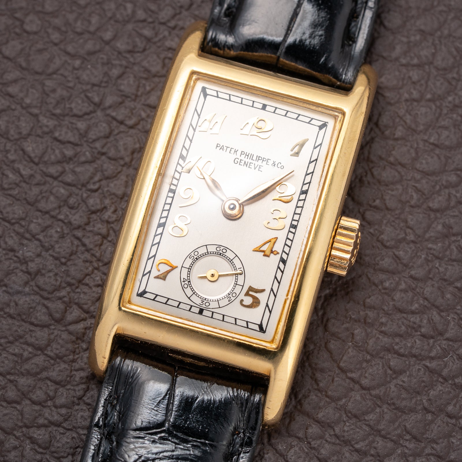 Patek Philippe Tank Oversize “Breguet Numerals” 18K Yellow Gold Ref. 469 from 1937