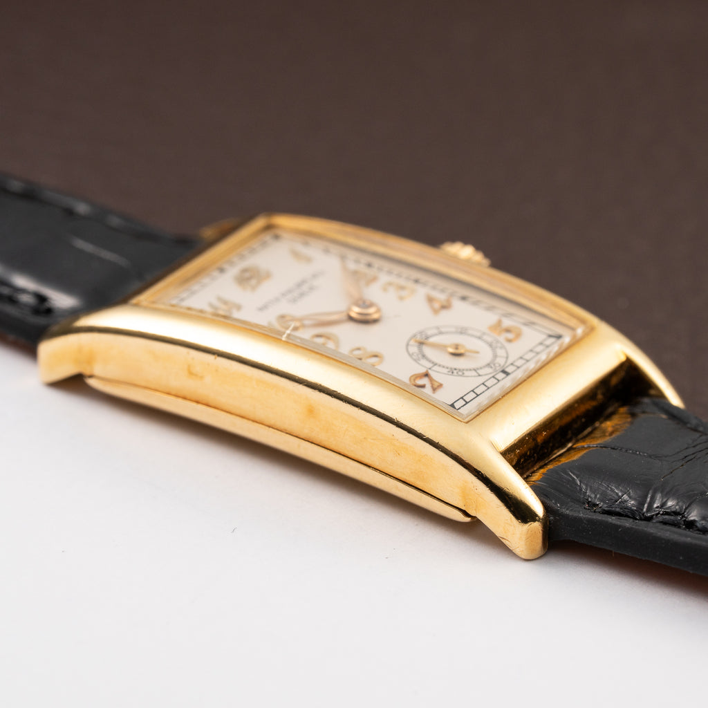 Patek Philippe Tank Oversize “Breguet Numerals” 18K Yellow Gold Ref. 469 from 1937