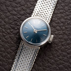 Patek Philippe Calatrava Lady Cocktail Watch White Gold 18k Blue Dial Ref 3266 from 1960s
