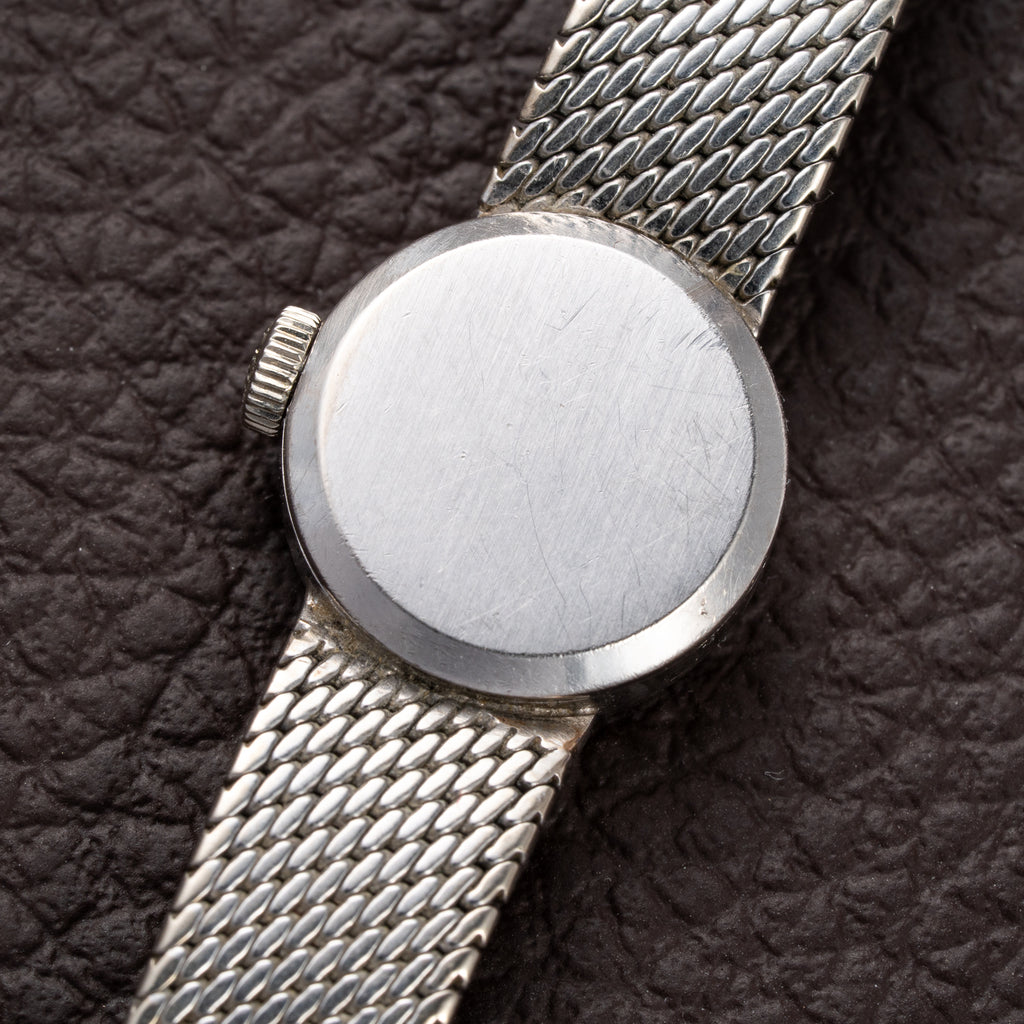 Patek Philippe Calatrava Lady Cocktail Watch White Gold 18k Blue Dial Ref 3266 from 1960s