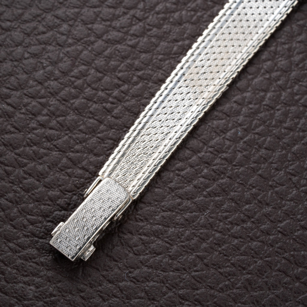 Patek Philippe Calatrava Lady Cocktail Watch White Gold 18k Blue Dial Ref 3266 from 1960s