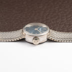 Patek Philippe Calatrava Lady Cocktail Watch White Gold 18k Blue Dial Ref 3266 from 1960s