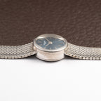 Patek Philippe Calatrava Lady Cocktail Watch White Gold 18k Blue Dial Ref 3266 from 1960s