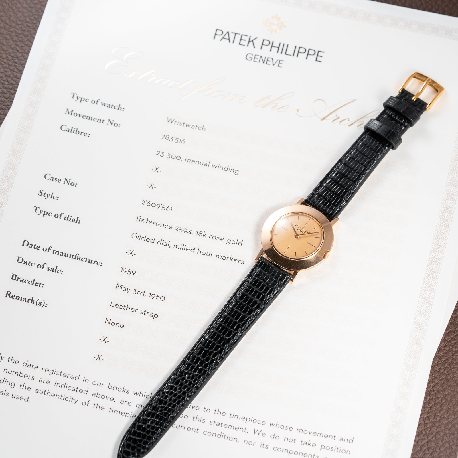 Patek Philippe “Disco Volante” Pink on Pink 18K Rosé Gold Ref 2594 from 1959