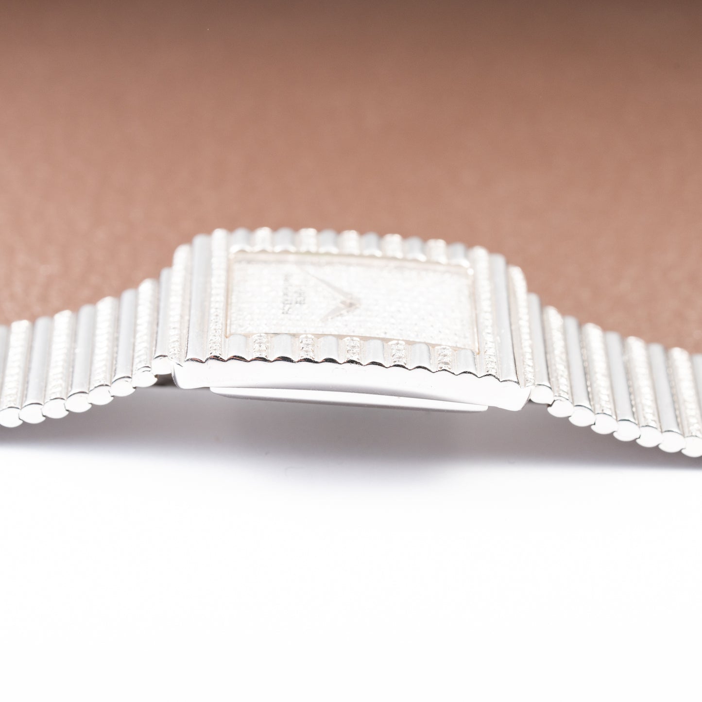 Patek Philippe Gondolo Haute Joaillerie Diamond Pavé Dial, Case & Bracelet 18k White Gold Ref 3733 From 1970s