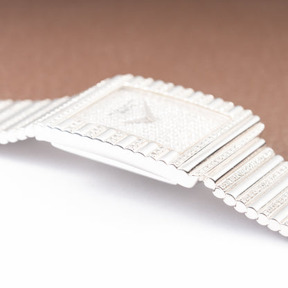Patek Philippe Gondolo Haute Joaillerie Diamond Pavé Dial, Case & Bracelet 18k White Gold Ref 3733 From 1970s