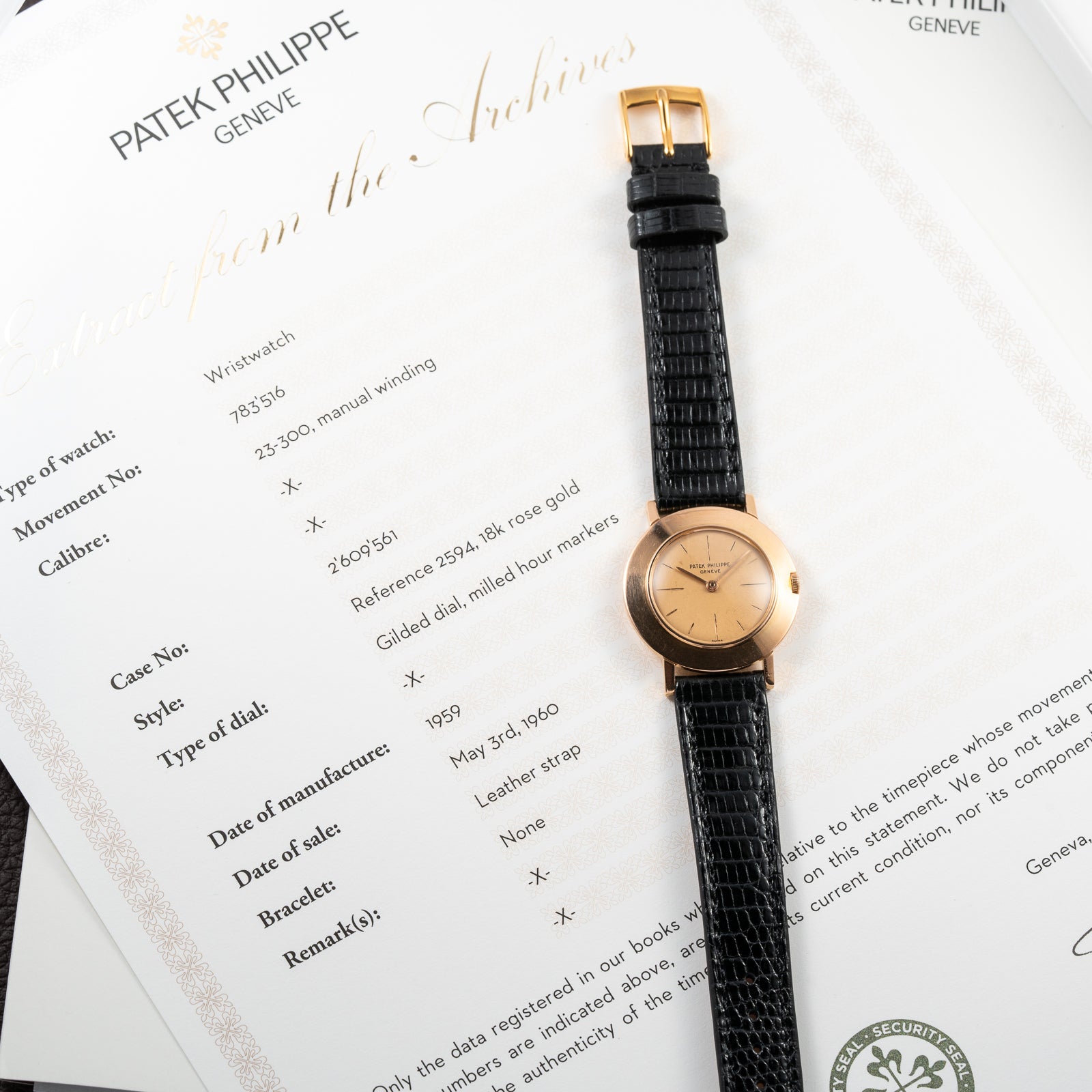 Patek Philippe “Disco Volante” Pink on Pink 18K Rosé Gold Ref 2594 from 1959