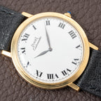 Piaget Automatic Ultra Plat 18K Gold White Roman Dial Ref. 12603 from 1960s