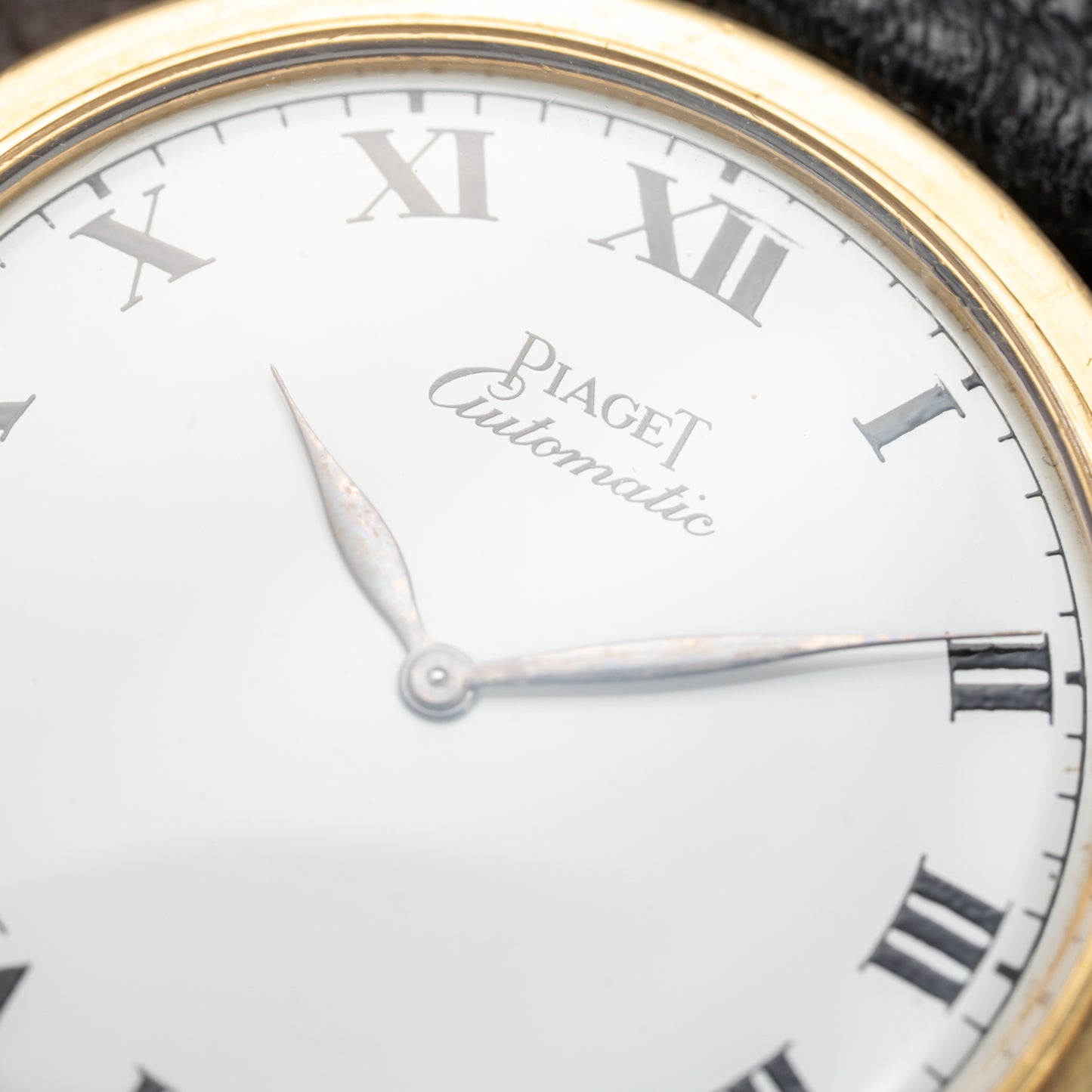 Piaget Automatic Ultra Plat 18K Gold White Roman Dial Ref. 12603 from 1960s