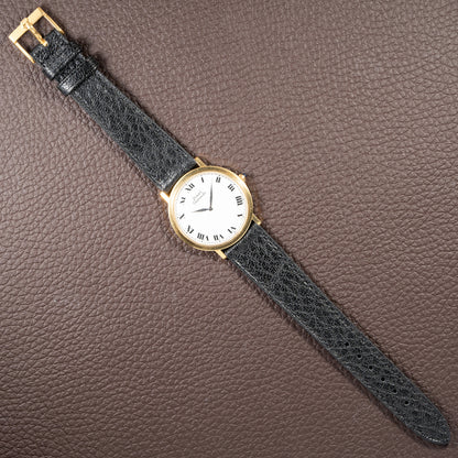 Piaget Automatic Ultra Plat 18K Gold White Roman Dial Ref. 12603 from 1960s