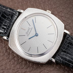 Piaget Automatic Extra Plat Clous de Paris Hobnail 18k White Gold Cal 12P Micro Rotor Ref 12448 from 1970s