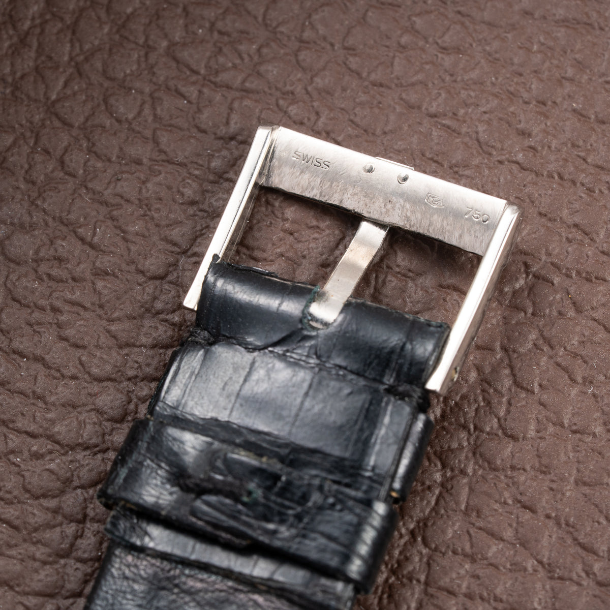 Piaget Automatic Extra Plat Clous de Paris Hobnail 18k White Gold Cal 12P Micro Rotor Ref 12448 from 1970s
