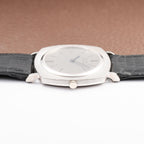 Piaget Automatic Extra Plat Clous de Paris Hobnail 18k White Gold Cal 12P Micro Rotor Ref 12448 from 1970s
