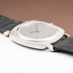 Piaget Automatic Extra Plat Clous de Paris Hobnail 18k White Gold Cal 12P Micro Rotor Ref 12448 from 1970s
