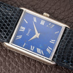 Piaget Tank Lapis Lazuli Stone Dial 18K White Gold Ref 9287 from 1980s