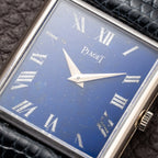 Piaget Tank Lapis Lazuli Stone Dial 18K White Gold Ref 9287 from 1980s