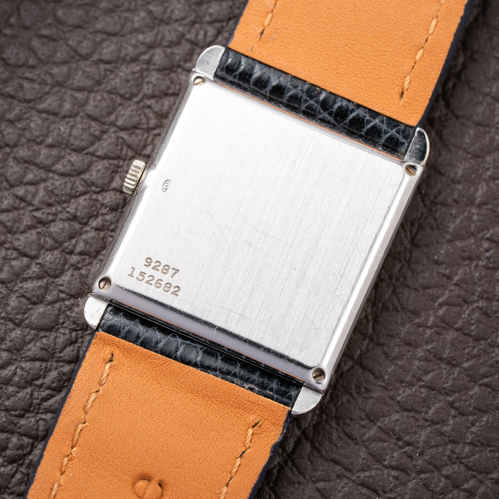 Piaget Tank Lapis Lazuli Stone Dial 18K White Gold Ref 9287 from 1980s
