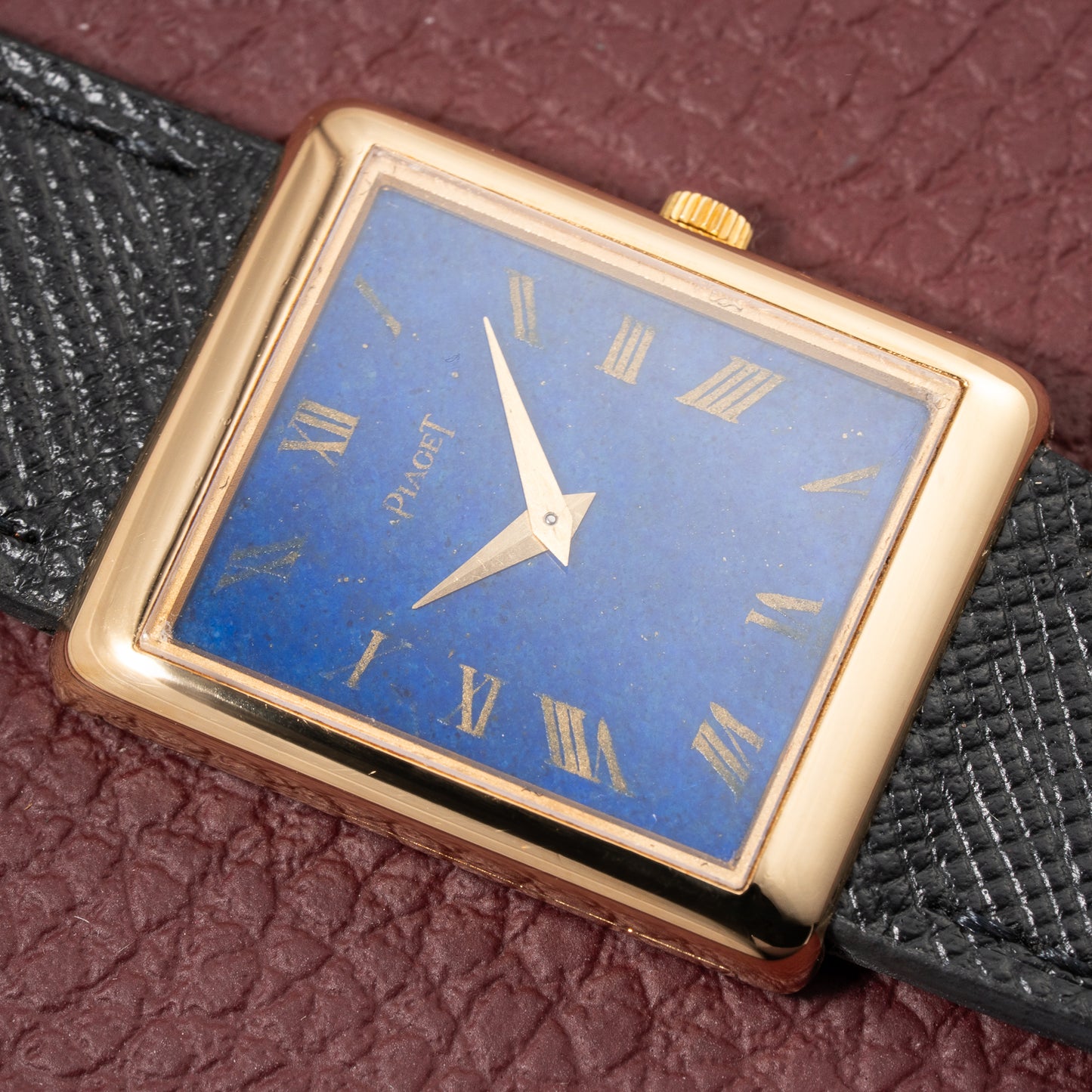 Piaget Tank Lapis Lazuli Ultra Thin 18K Yellow Gold Cal. 9P Ref. 9150 from 1970s
