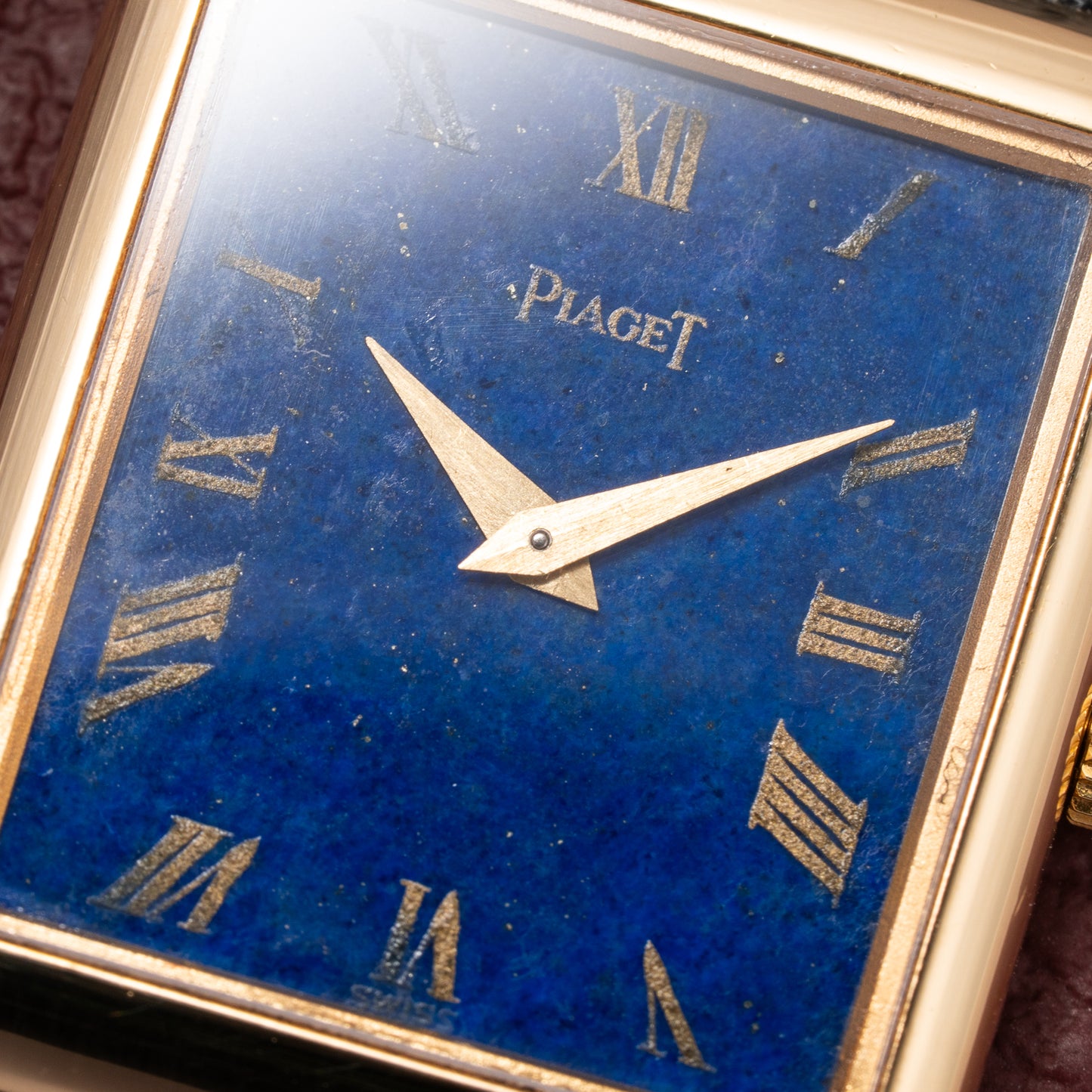 Piaget Tank Lapis Lazuli Ultra Thin 18K Yellow Gold Cal. 9P Ref. 9150 from 1970s