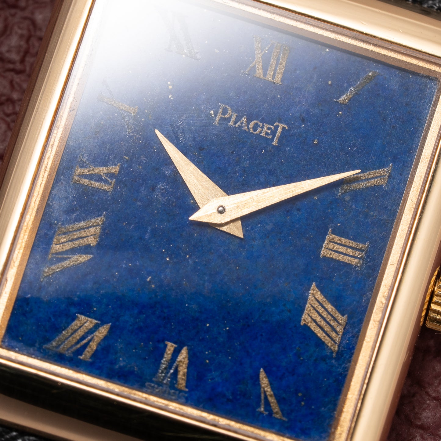 Piaget Tank Lapis Lazuli Ultra Thin 18K Yellow Gold Cal. 9P Ref. 9150 from 1970s