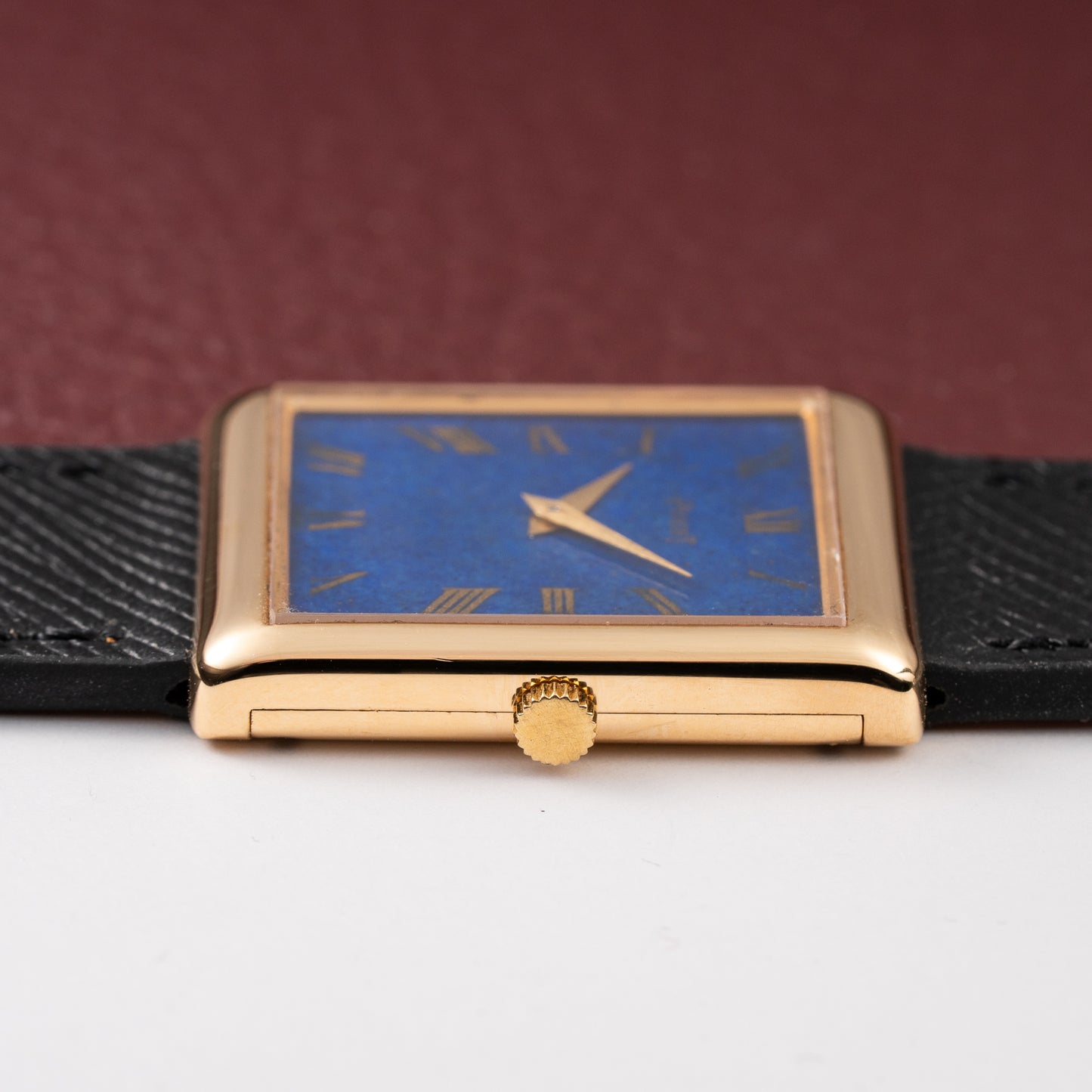 Piaget Tank Lapis Lazuli Ultra Thin 18K Yellow Gold Cal. 9P Ref. 9150 from 1970s