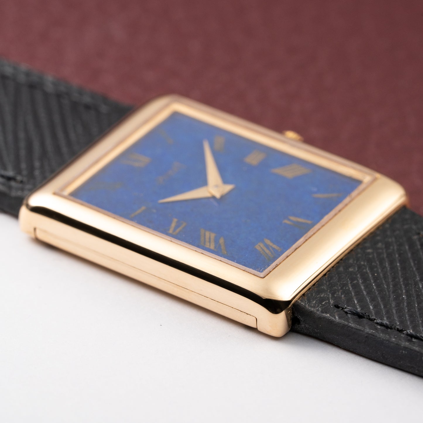 Piaget Tank Lapis Lazuli Ultra Thin 18K Yellow Gold Cal. 9P Ref. 9150 from 1970s