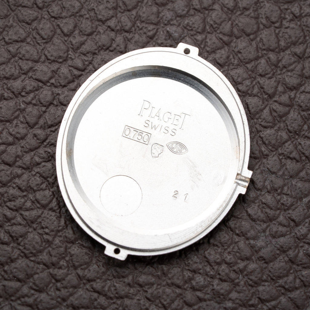 Piaget Oval Ellipse Onyx Black Dial Factory Diamond Bezel 18K White Gold Ref. 9826 from 1970s