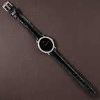 Piaget Oval Ellipse Onyx Black Dial Factory Diamond Bezel 18K White Gold Ref. 9826 from 1970s