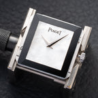 Piaget Protocole Onyx & Mother of Pearl 18k White Gold Ref. 8154 from 1980s