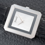 Piaget Protocole Onyx & Mother of Pearl 18k White Gold Ref. 8154 from 1980s