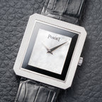 Piaget Protocole Onyx & Mother of Pearl 18k White Gold Ref. 8154 from 1980s
